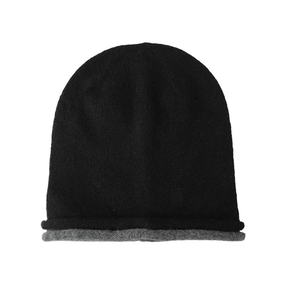 Double-sided Knitted Stacked Hat Streetwear Brimless Beanie Cap Pullover Cap Women Girls