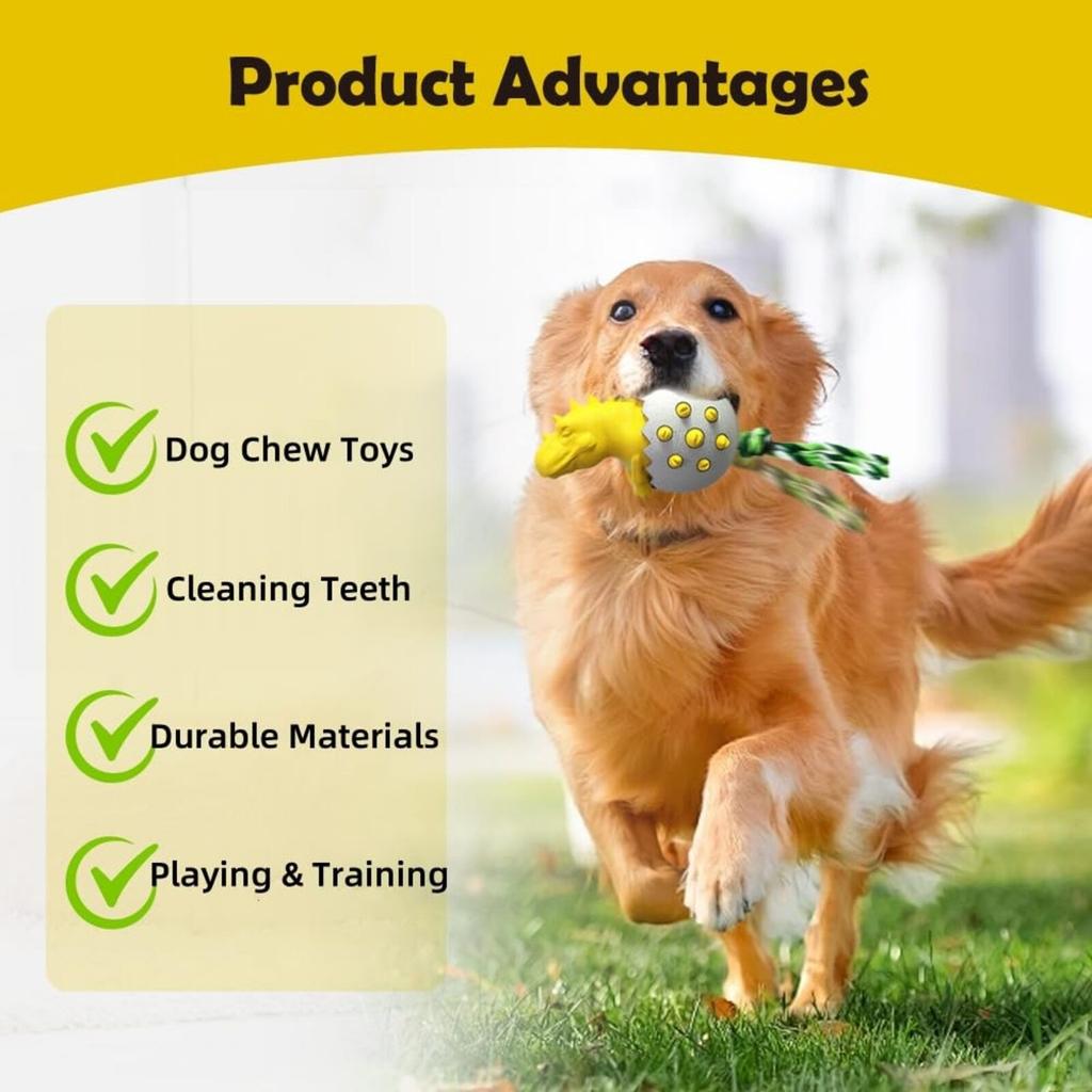 Dinosaur Egg Dog Chew Toy - A Chew-resistant And Wear-resistant Interactive Toy For Dogs Who Love To Chew