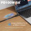100w coaxial cable Thunderbolt 4 Type C Egpu Cable 2m Thunderbolt3 Data Transfer USB 4 Cable 8K 60HZ for Macbook LG Dell