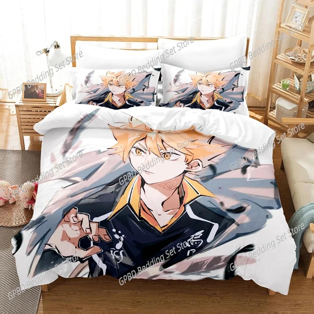 Comforter Haikyu Japan Famous Anime Bedding Set Bedroom Soft Modern S Comefortable Kids And