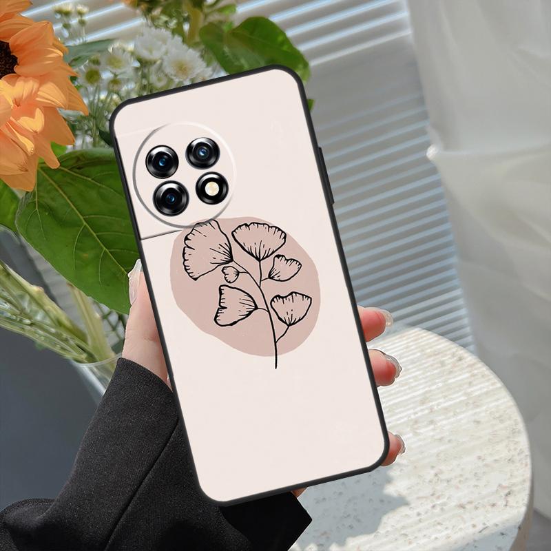 Abstrakte Pflanzen Hülle Für OnePlus Nord 5 CE 2 3 4 Lite N20 N30 OnePlus 15 13 12 11 10 8T 10T 13R 13T 15R Abdeckung