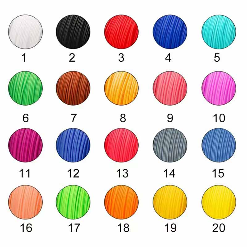 3M/Rolă 1,75 mm Imprimare 3D Pen Filament Reumple Pix 10/20 Culori Hobby-uri creative PLA Plastic Doodle