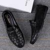 Fashion New Arrival Black Loafers Men's Genuine Leather Slip On Flats High Quality Male Business Shoes Soft Sole Casual Shoes Moccasin