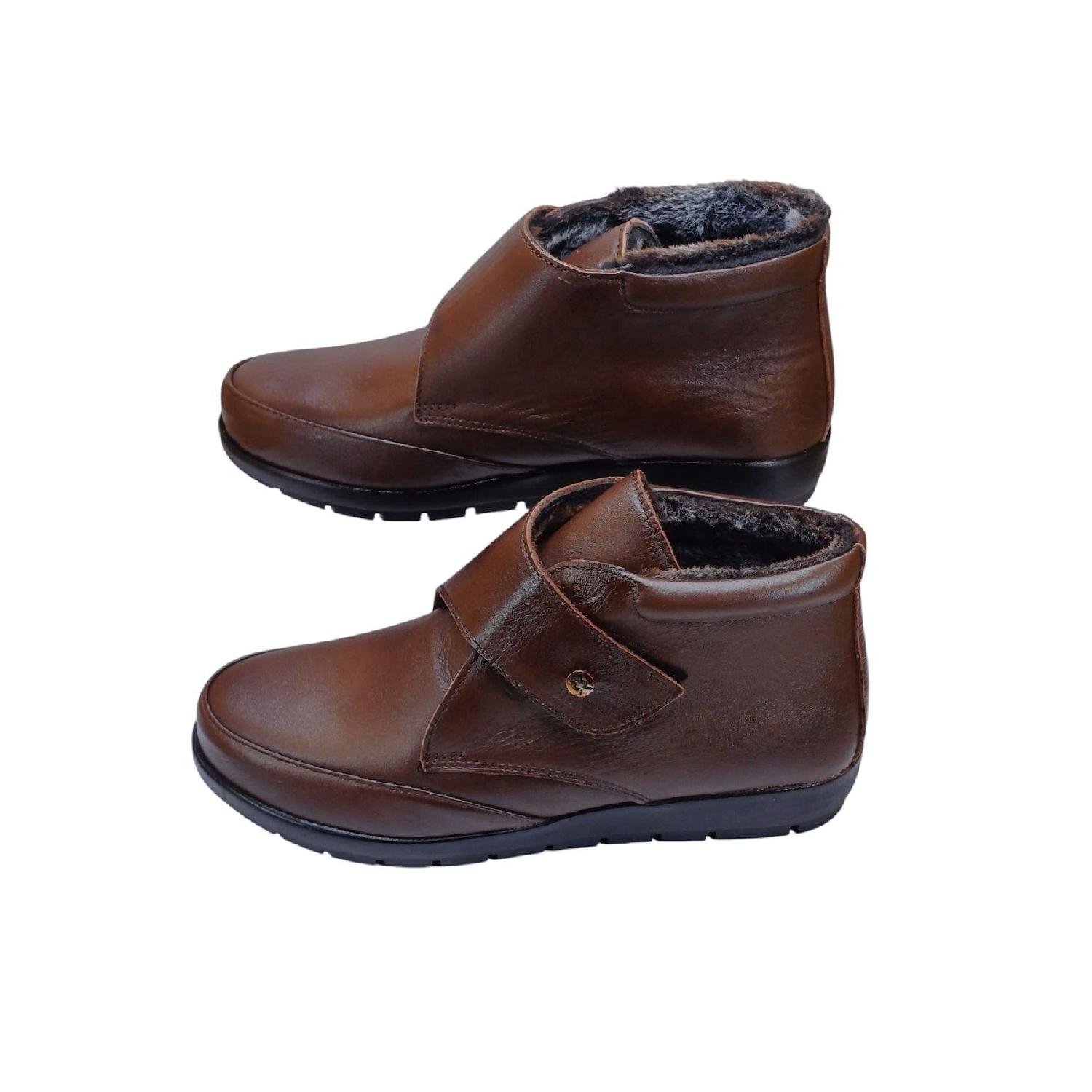 

Genuine Leather Non-Slip Base Fur Orthopedic Mother Boot 36 коричневий