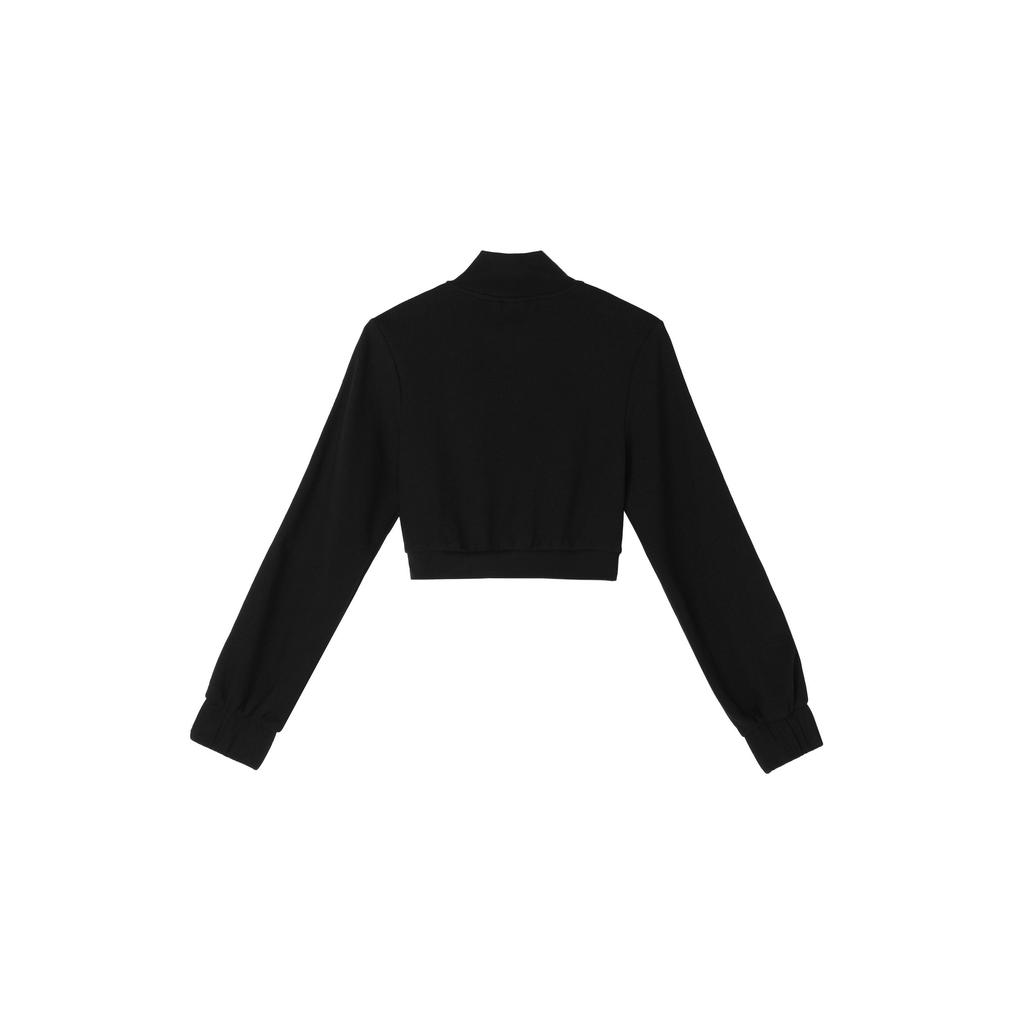 Adidas Originals Trefoil Stripe Zip-Up Stand Collar Short Jacket Women Jacket Black IP3004