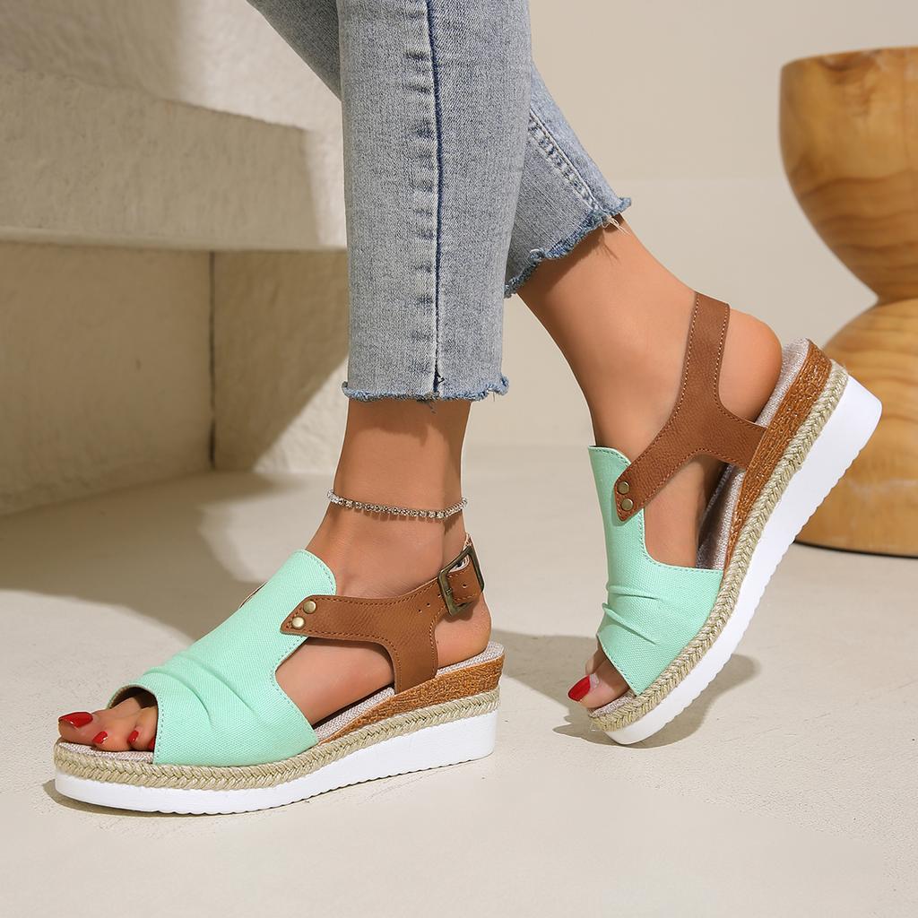 Fashion Women 2025 Platform Rome Sandles Woman Lightweight Summer Beach Shoes Lightweight Comfortable Elastic Band Wedges Sandals