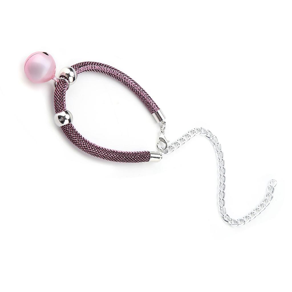 Japanese Style Pets Necklace Nylon Accessory Kitten Supply Cat Bell Collar w Extension Chain