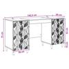 Desk Concrete Grey Particleboard 142.5 x 50 x 75 cm