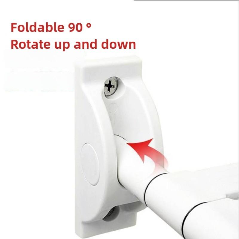 Foldable Elderly Shower Chair Disabled Accessible Bathroom Wall Chair Household Nylon Base Bath Stool