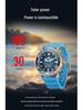 Solar-Powered Men's 300M Waterproof Analog Diving Watch - Stainless Steel