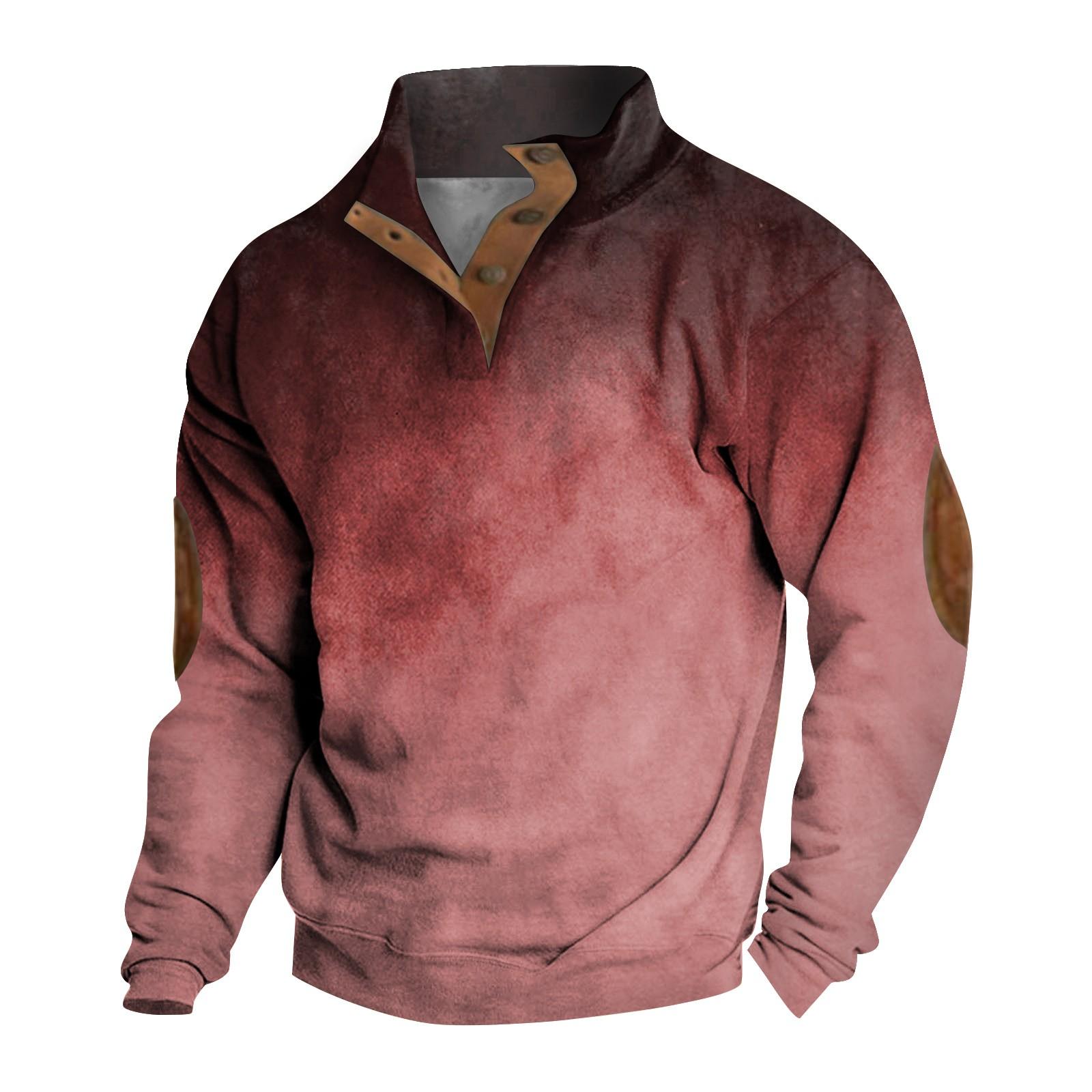 

Весенне-осенняя мужская толстовка с воротником-стойкой на открытом воздухе, повседневные свитера, топы XL красный