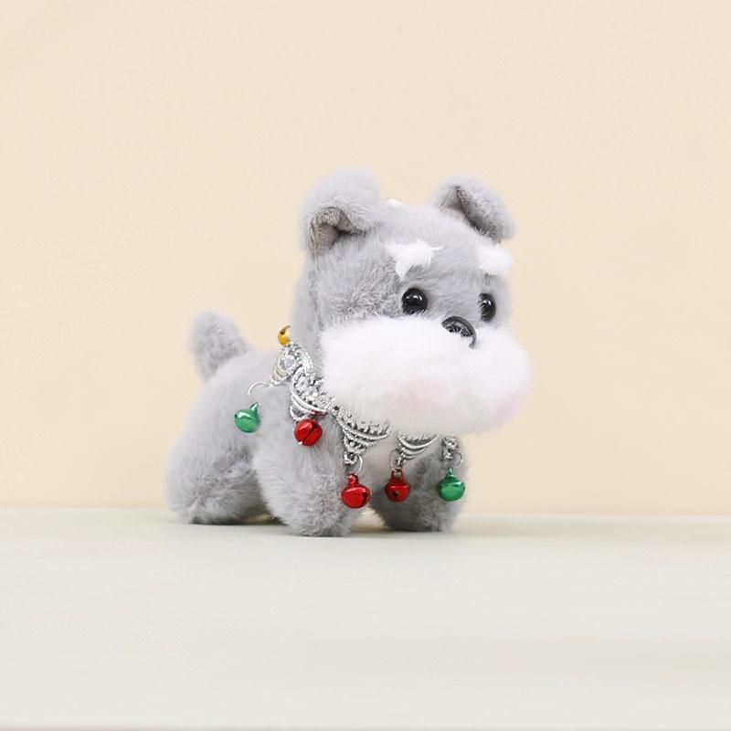 Plush Pendant Dog Keychain With Small Bell Necklace Design Suitable Gift For