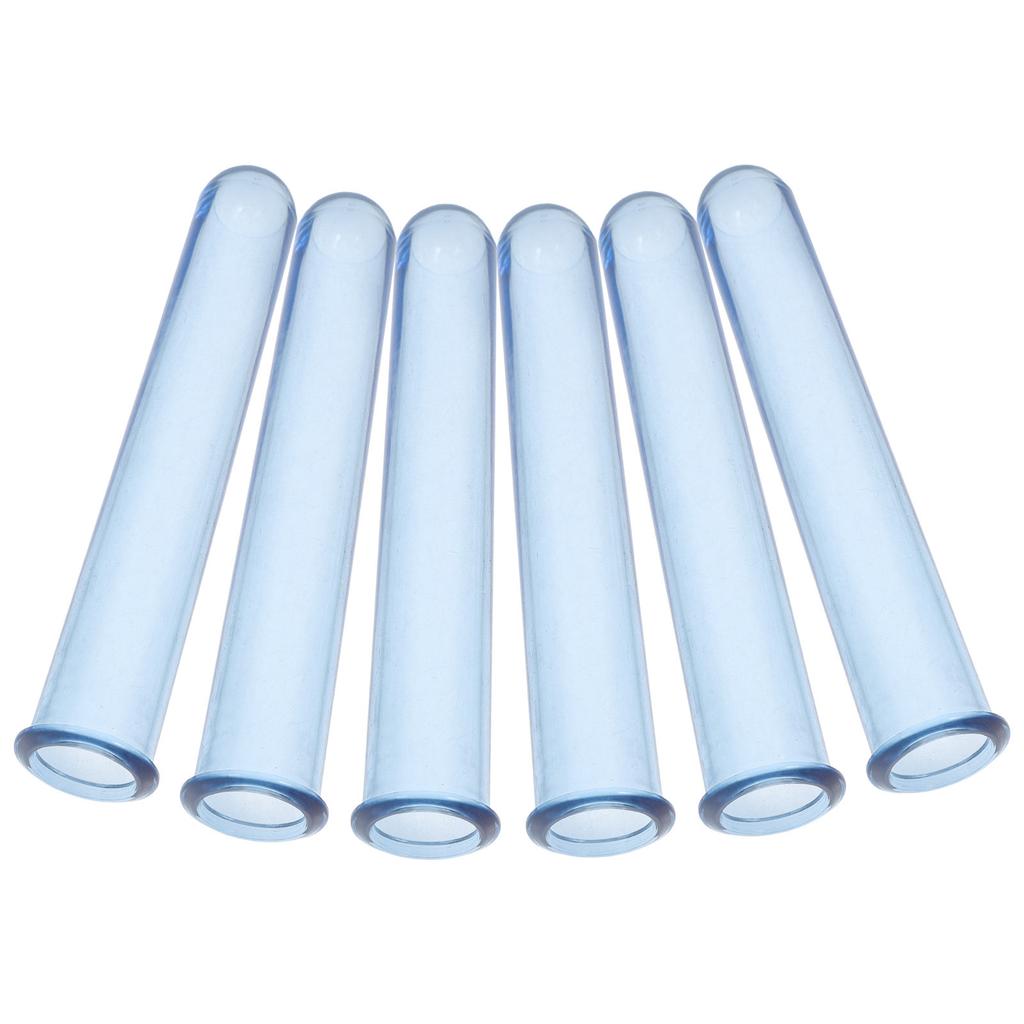 6 Pcs Flower Tubes Transparent Plastic Hydroponic Plant Station Creative Test Vase Desktop Decoration