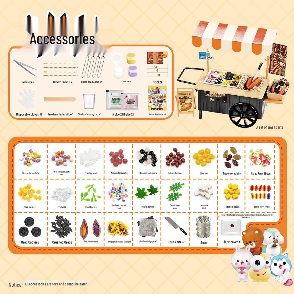Yibile Mini DIY Pig Trotters Rice Handmade Simulation Dish Toy Set