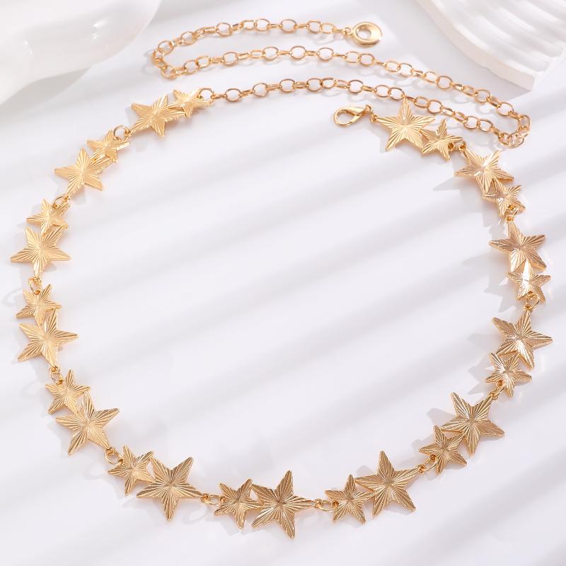 1 Stück Stilvolle Vielseitiger Stil Damen Metall Taillenkette Accessoires Dekorative Bikini Bauchgürtelkette Gürtel Körperschmuck