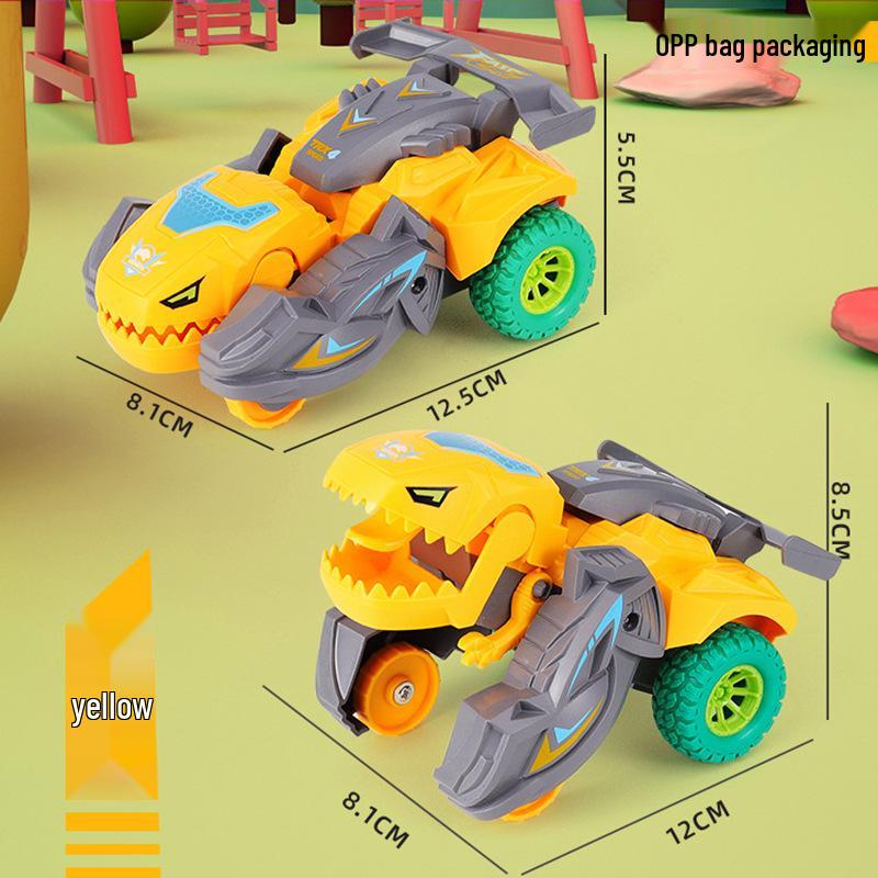 Children's Educational Dinosaur Transforming Car Toy - Inertia Model for Boys