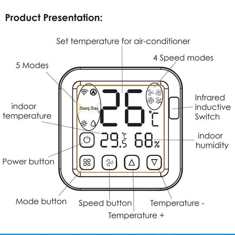 S16Pro Smart WiFi Graffiti Air Conditioner Thermostat and Remote Control