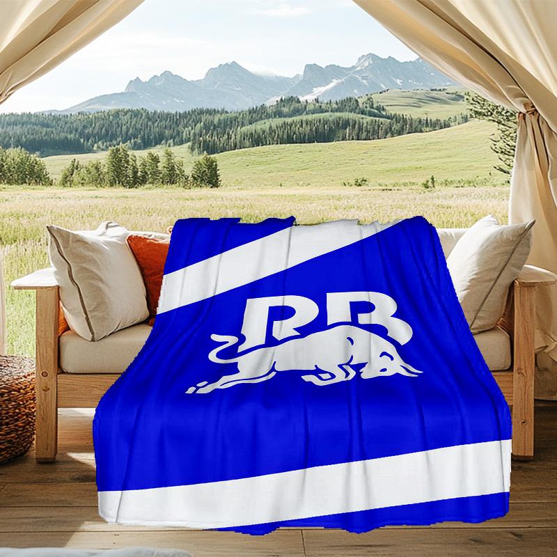 1PC Bulls Flannel Blanket, Use for Birthday/Holiday Gift, Soft Blanket for Sofa/Bed/Camping/Office/Tourism Use,All Seasons