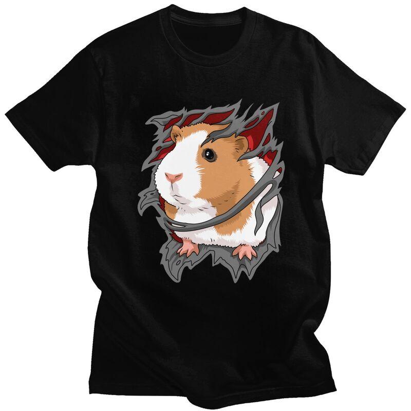 

Custom Cool Cute Guinea Pig Pet T Shirt Men Pure Cotton T-shirt Animal Tees Fashion Tshirt - Men s Summer Cotton Graphic Tee 5XL різнокольоровий
