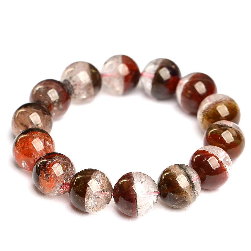 Hongchu Crystal Natural Aurora Colorful Treasure Bowl Bead Bracelet Old Mine Multi-Color Aurora Loose Bead Bracelet