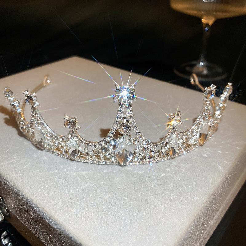 

Korean Princess Diamond Crown Headband Internet celebrity temperament Fairy Birthday Party Head Crown Hair Accessories