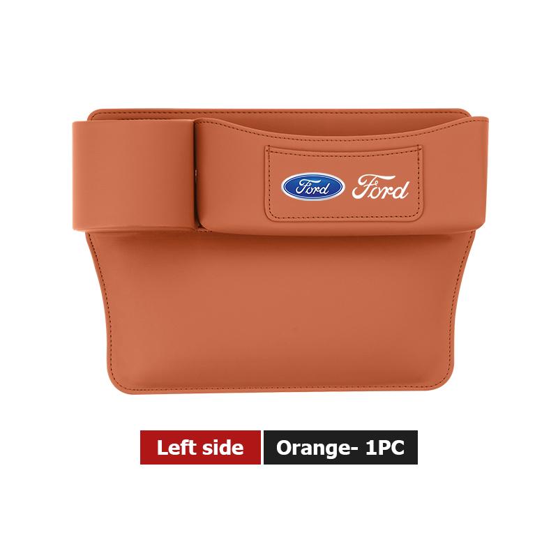 YYQO6 Leather Car Seat Gap Water Cup Holder Box Storage Bag For Ford Escape Ecosport Fusion Explorer Expedition Taurus
