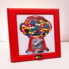 1pc Modern Square Plastic Candy Dispenser Gumball Machine in Frame  Manual Operation, No Batteries Needed, Wall Mountable or Tabletop for Candies