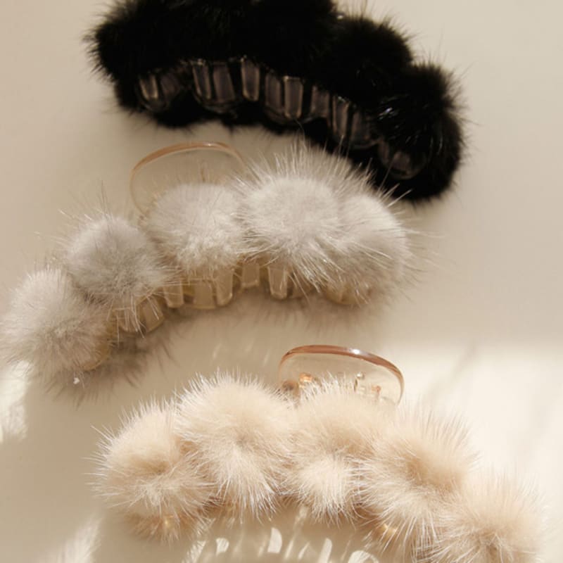 

J.Lauren Mink One Head Up Hair Claw Clip H0942_1 beige