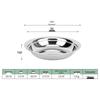 ZISIZ 201 Stainless Steel Shallow Round Dish Plates