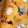 1 Piece Of 180X180Cm Halloween Orange Skull Printed Shower Curtain Partition, Bathroom Waterproof And Mildew Proof