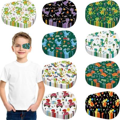 10Pcs New Kids Amblyopia Training Orthoptic Corrected Eyeshade Cartoon Eye Patches Colorful Occlusion Medical Eye Patch Bandage
