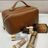 Toiletry Bag PU Waterproof Large Capacity Compartment Design Portable Delicate Cosmetic Make Up Bag