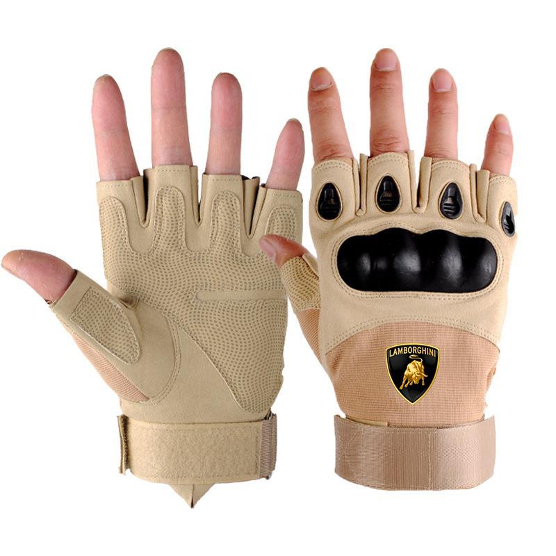

Motorcycle Outdoor Climbing Protection Tactical Men s Half Finger GlovesFor Lamborghini Urus Huracan AventadorPremiumAccessories M хаки