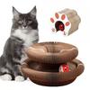 Cat Scratcher Toy Foldable Cardboard Cat Scratch Board Interactive Cat Toy With Ball for Indoor Cats