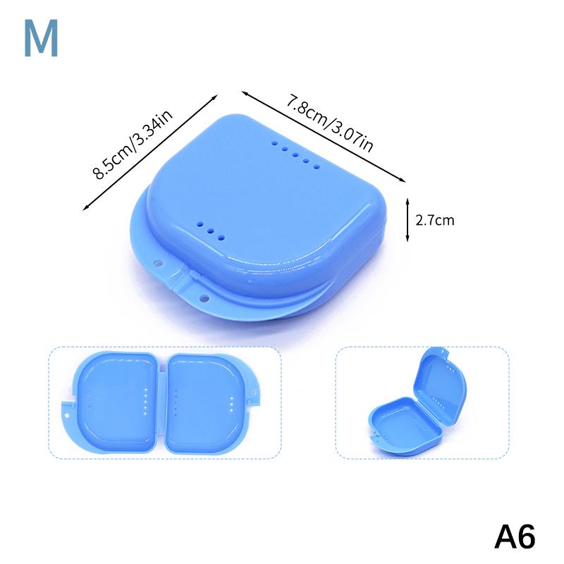 1Pcs Colorful Dental Braces Retainer Case Denture Tray Box Vent Holes Mouth Guard Aligner Braces Denture Box