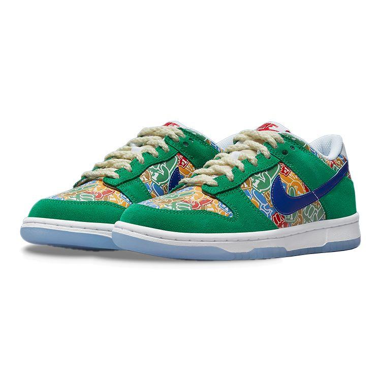 Nike Dunk Low GS Foam Finger Kids Sneakers Green Stadium-Green White DZ5299-300