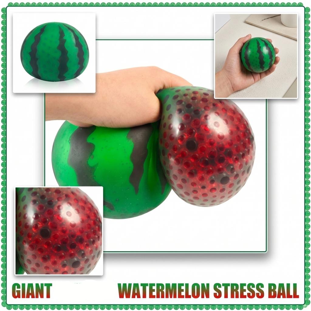 Large Size Watermelon TPR Bead Stress Relief Ball Squeeze Toy for Relaxation and Sensory Play for Office and Home Use