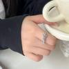 Korean-Style Silver Sweet Bow Ring for Women - Elegant, Slim, and Exquisite Design