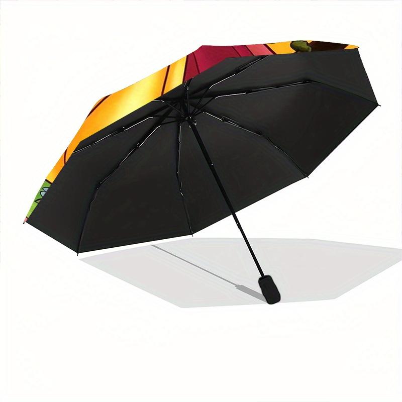 Snow White Cartoon Umbrella, Portable 3-Fold Compact Umbrella, Suitable for Camping, Hiking and Travel, Ideal Easter Birthday Gift for Famil