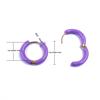 Colorful Series 18k Gold Titanium Steel Drip Oil Stud Earrings for Women