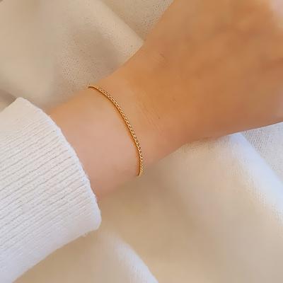 925 Silver 18K Plated Rope Top Rope Style Bracelet