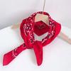 Fashion Woman 70x70cm Bandana Hairband with Punk Style Cashew Flower Pattern