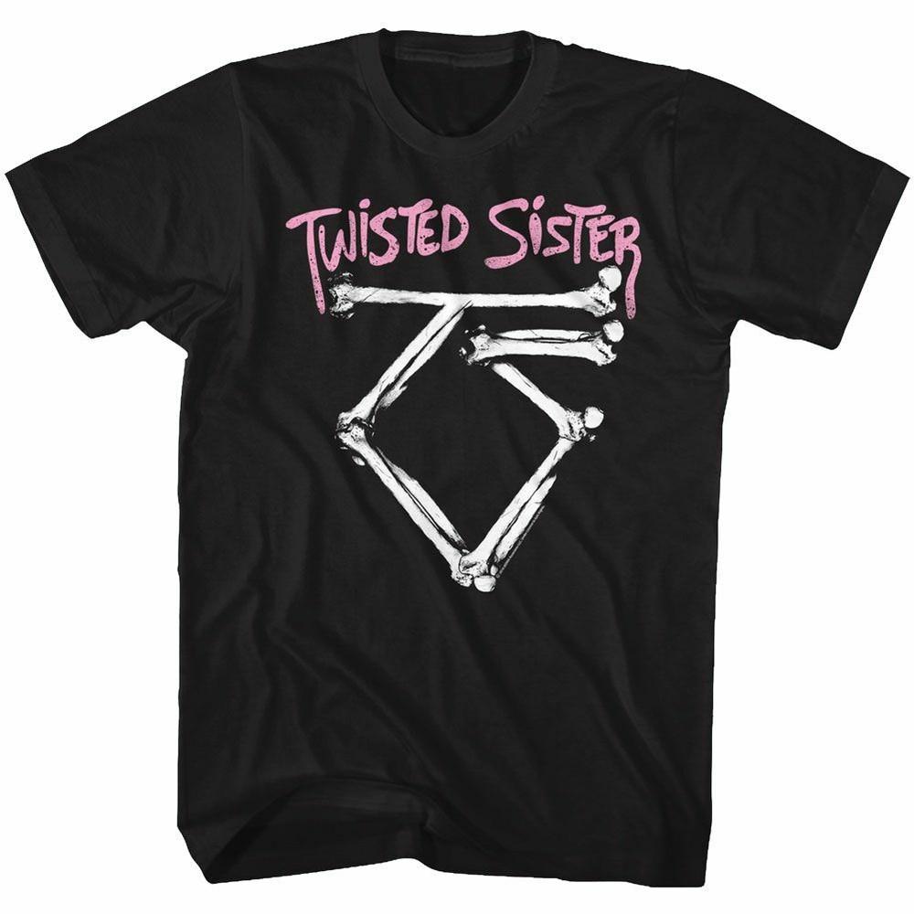 Twisted Sister Bone Logo Black Adult T-Shirt Unisex T-Shirt XL