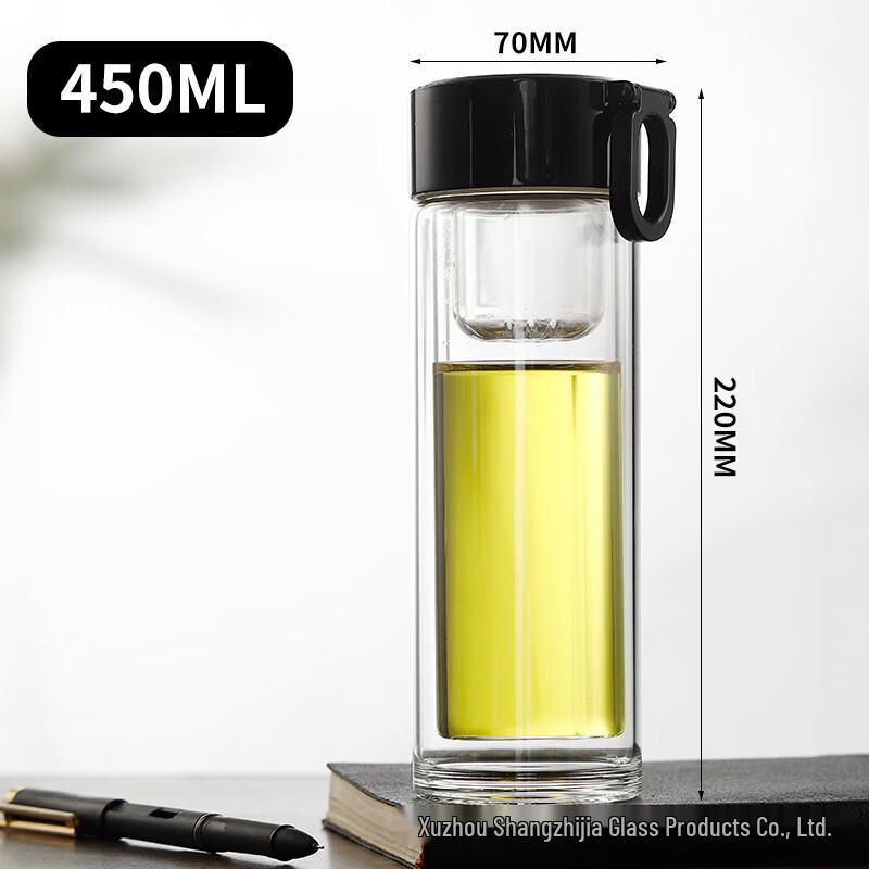 Shangqi Magnetic Rolling Ball Double-Layer Borosilicate Glass Tea Infuser Cup