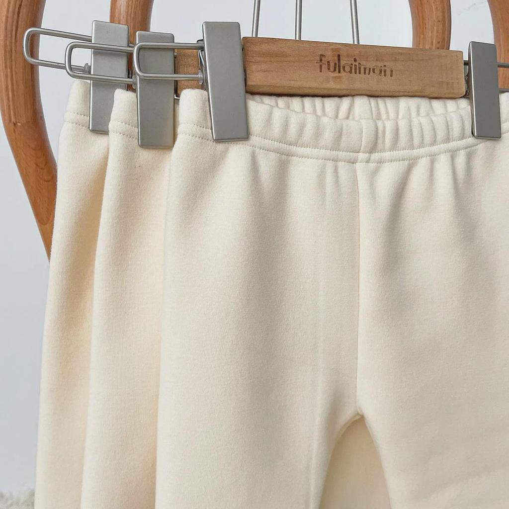 Leggings en velours pour enfants: Pantalon chaud une pièce de style coréen pour garçons et filles, automne/hiver.