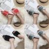 Stylish Cross Furry Design Women Slip On Slippers With Soft Fur Decoration