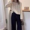 Spring and Autumn Loose Solid Color Soft Glutinous Base Knitted Sweater for Women