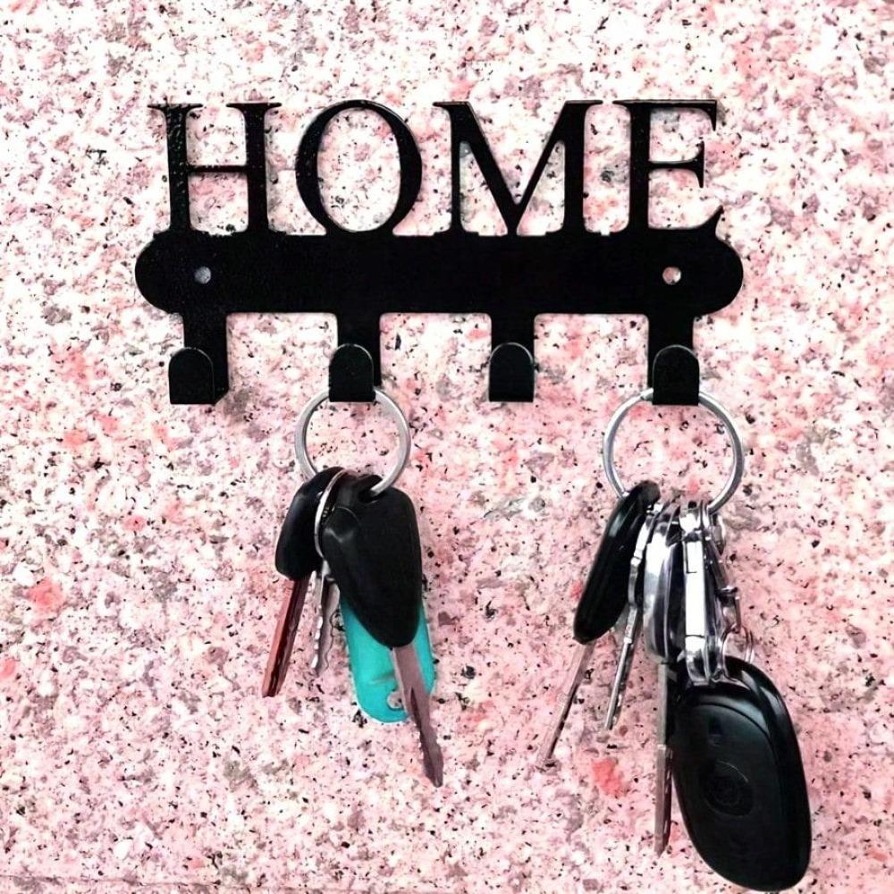 Stylish Metal Key Hook Wall Mounted Organizer Rust Resistant Powder Coated Coat Hat Hanger 8x15