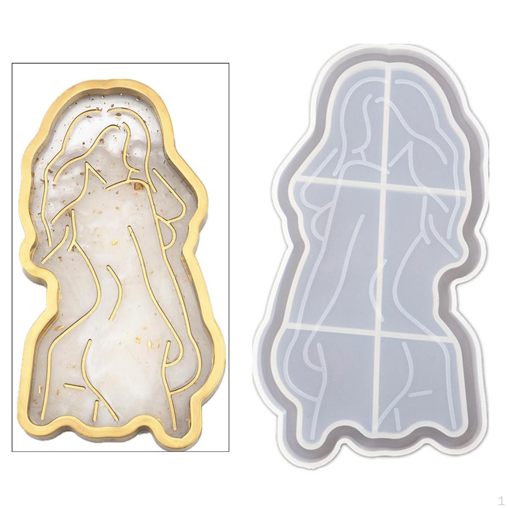 De Bandeja Para Resina, Cuerpo Silicona Montura Adornos Casting D