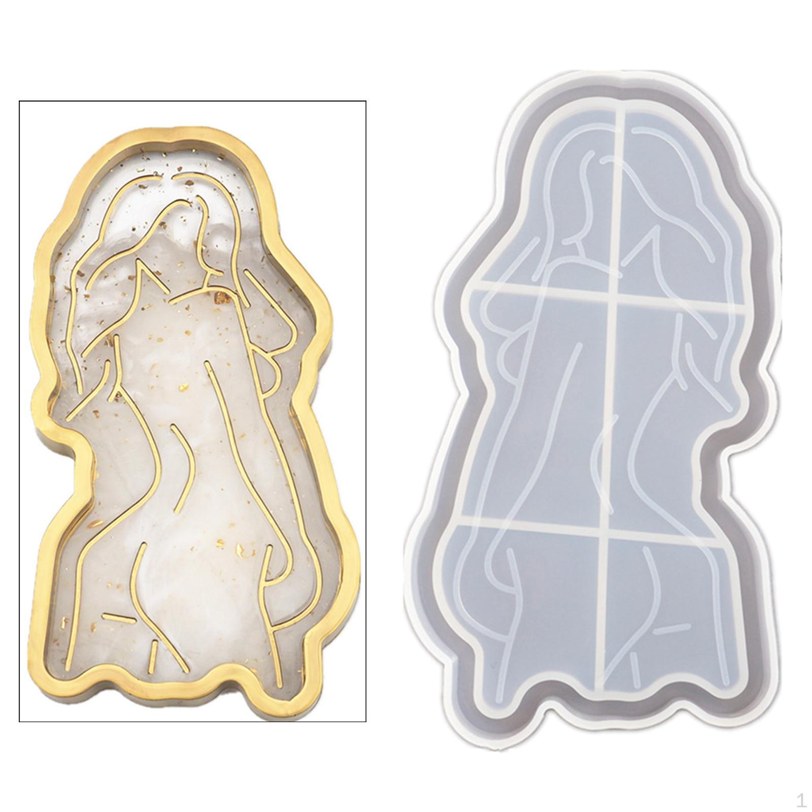 De Bandeja Para Resina, Cuerpo Silicona Montura Adornos Casting D 161x85x15mm